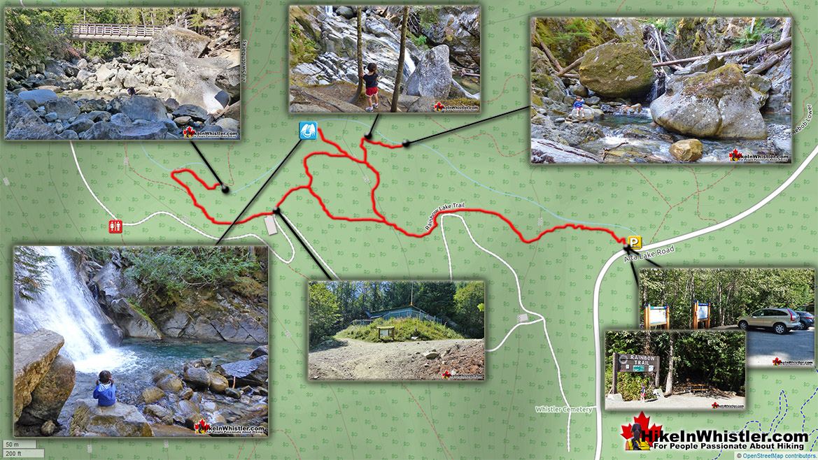 Rainbow Falls Trail Map